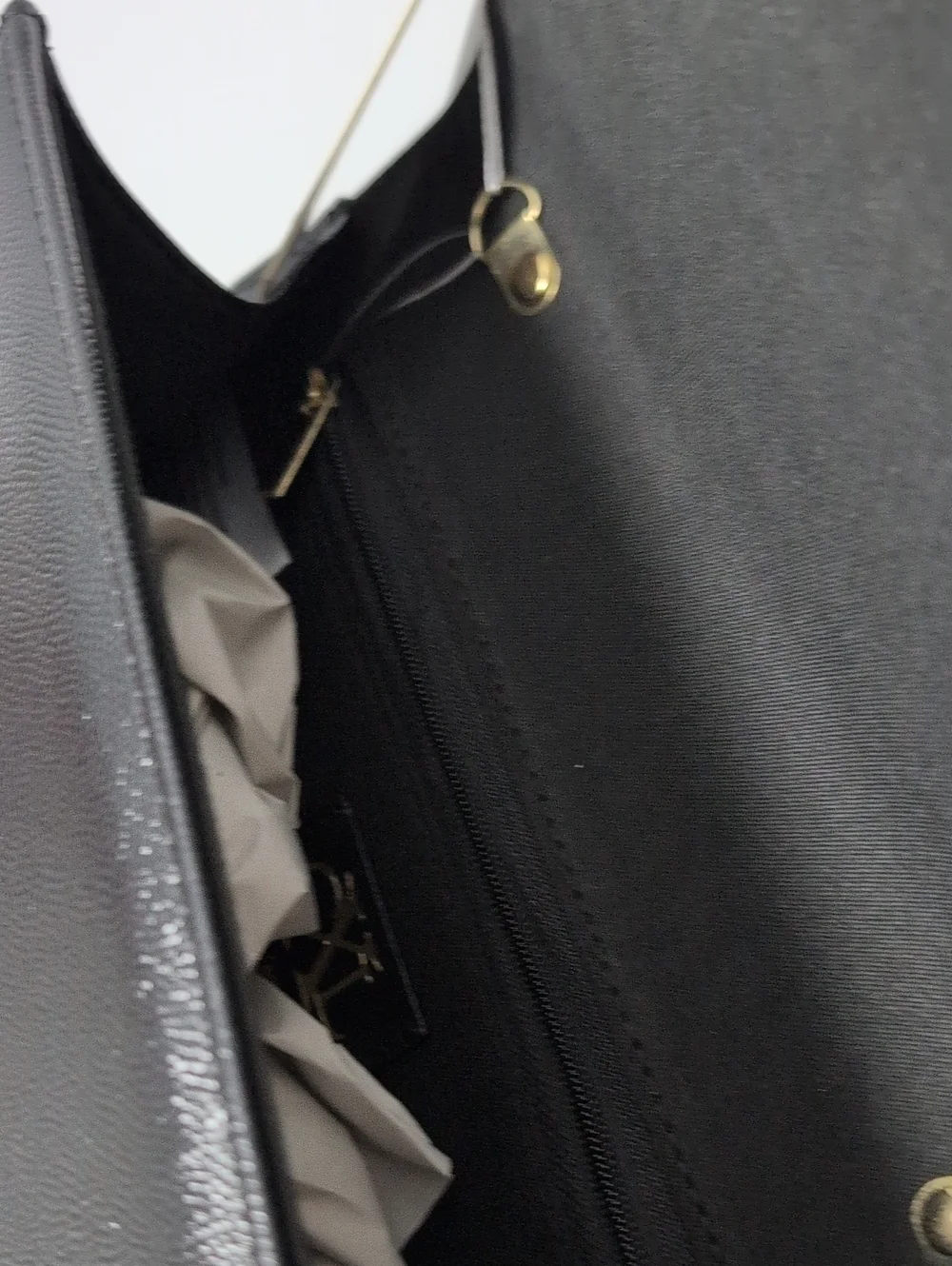 Christian Lacroix Black Pebbled Leather Wallet with Gold Medallion